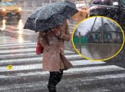 Снег с дождем, подтопление