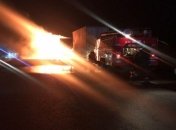 Трассу Киев-Одесса заблокировано из-за горящей фуры