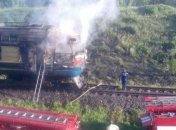 В Винницкой области на ходу загорелся пассажирский поезд