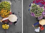 Уличные вьетнамские торговцы: вид сверху (Фото)