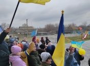 Мітинг у Бережанці, Херсонська область
