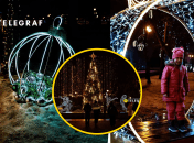 Празднично украшенные улицы Харькова