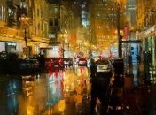 Яркие места ночного города в масляной живописи известного художника (Фото) 