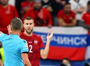 Российский флаг на матче Евро-2024 Сербия - Англия