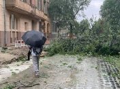 Вулиці перетворилися на одну велику пробку: наслідки шторму у Львові (фото, відео)