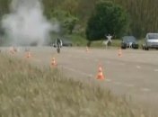 Француз на велосипеде с ракетным двигателем установил рекорд (Видео)