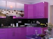 Стильний варіант кухні у фіолетових тонах (Фото)