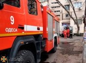 Спасатели на месте пожара в Одессе