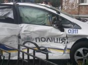 В Киеве разбился автомобиль патрульной полиции: есть пострадавшие