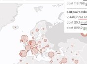 Французька газета опублікувала мапу з Україною без Криму