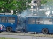 В Одессе на ходу воспламенился троллейбус