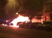 В Брюсселе взорвались и сгорели несколько автомобилей