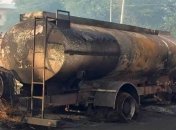 Уничтоженный вражеский бензовоз