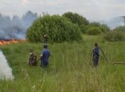 ГСЧС локализовала возгорание травы в "Чернобыльской пуще"