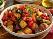Постный картофельный салат