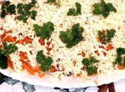 Апетитний салат з м’ясом і грибами