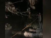 Появилось видео сноса последнего памятника Ленину в Украине