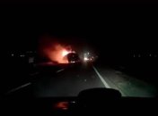 На трассе во Львовской области загорелся туристический автобус с пассажирами 