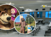 Скульптура Маші і ведмедя в Росії