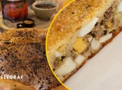 Пиріг із тунцем, яйцями та зеленою цибулею