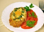 Мясные «корзиночки» с яйцом