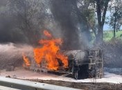 В Киевской области взорвался бензовоз