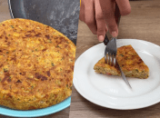 Рыбный пирог с помидором