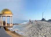 Пляжи Бердянска в конце сезона практически пустые