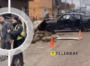 В Дрогобыче во Львовской области пьяный адвокат врезался в здание