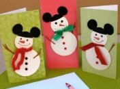 Открытки-снеговички своими руками