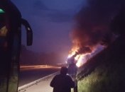 В Хорватии на дороге загорелся польский автобус с паломниками