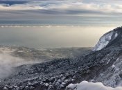 Закрыта дорога на Ай-Петри в Крыму из-за снега и гололеда