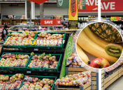 Полки со свежими продуктами привлекают покупателей