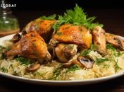 Фарширована курка є чудово підійде до святкового столу (зображення створено за допомогою ШІ)