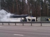 В Києві під час руху загорівся автобус