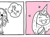 Нотки абсурда: позитивные комиксы о повседневной жизни девушки