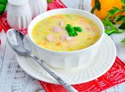 Суп с сосисками и сыром за 30 минут