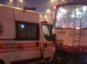 В Харькове произошло ДТП с участием "скорой" и троллейбуса, есть пострадавшие