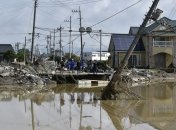 Японский город Осака затопило из-за прорыва дамбы