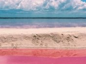 Мечта любого романтика: природная розовая лагуна у берегов Мексики (Фото)