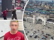 Чоловік у футболці з принтом "Кока Кола" бив людей у Дніпрі 13.09.2024