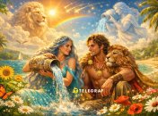 Знаки Зодиака Водолей и Лев