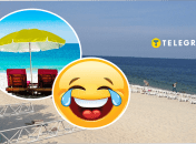 В Одесі на пляжі під парасолькою ховались собаки