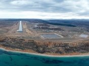 Вид на аэродром Бельбек с моря