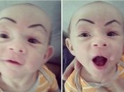 Новый Instagram-тренд: детки «на бровях» (ФОТО)