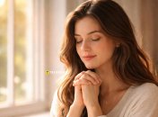 Девушка молится