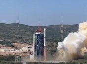 Кадр запуска китайского спутника.