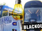 Замінити електротранспорт у разі тривалих відключень мають автобуси. Фото Колаж "Телеграфа"