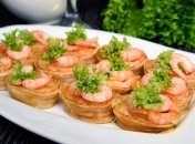 Рецепт простой и вкусной закуски с креветками