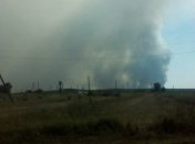 Пожар на Гончаровском полигоне тушат с помощью авиации